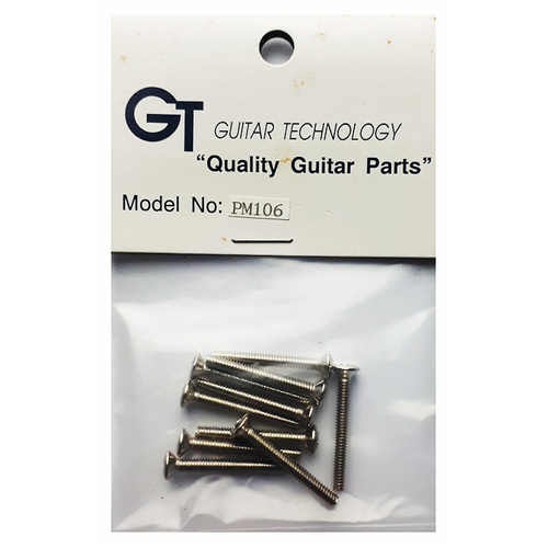 GT Machined Screw Oval Head Nickel Finish 2.75mm x 23mm Pack of 10
