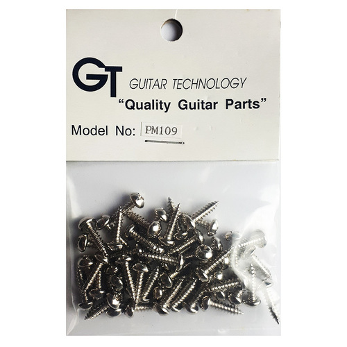 GT Wood Screws Round Head Nickel Finish 3mm x 11.8mm Pack of 50