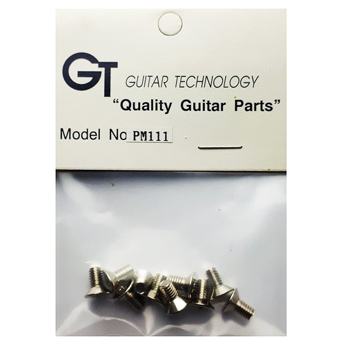 GT Machined Flat Head Screws Chrome Finish 3.8mm x 5.5mm Pack of 10