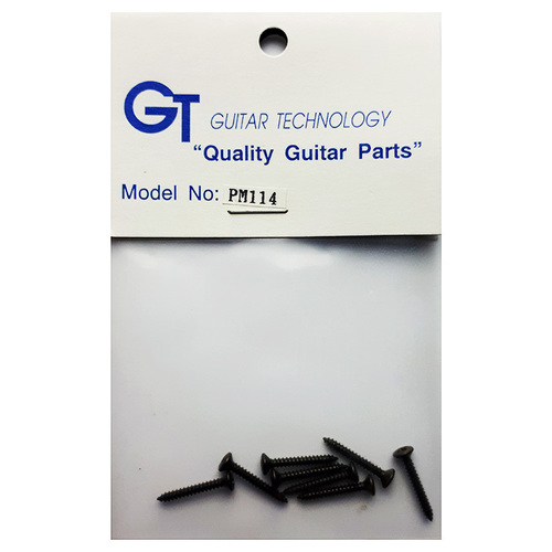 GT Wood Screws Oval Head Black Finish 2mm x 14mm Pack of 10