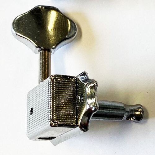 GT Vintage Nickel Ukulele Tuning Machines Set of 4 with Butterbean Style Buttons