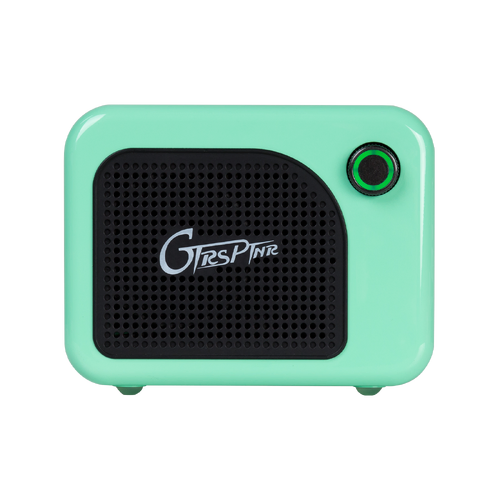 Mooer 5W GTRS PTNR Mini Bluetooth Amplifier - Green, Rechargeable, 2000 mAh Battery, USB-C Charging, 2.2” Speaker, 7 Hours Playtime