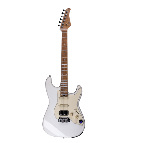 Mooer GTRS P801 Intelligent Electric Guitar Olympic White with GTRS Processor, Alnico V Pickups, Bluetooth, and USB-C Charging