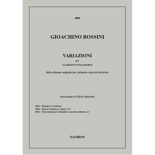 Rossini - Variations Clarinet/Piano (Softcover Book)