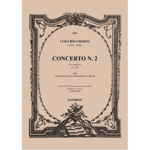Concerto No 2 In D Major G479 Cello/Piano (Softcover Book)