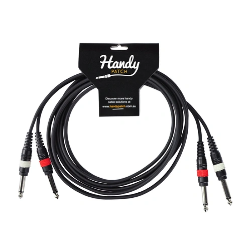 Handy Patch Dual Male 1/4" Mono to Dual Male 1/4" Mono Cable 3m