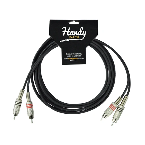 Handy Patch Male Stereo RCA to Male Stereo RCA Cable - 3m