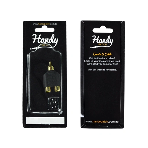 Handy Patch Female Stereo RCA to Male Mono RCA Adapter