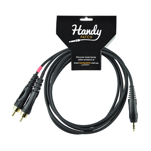 Handy Patch Male 3.5mm Stereo Mini Jack To Male Stereo RCA 1.8 Meter Cable