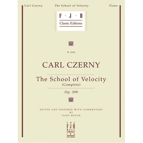 Czerny - School of Velocity Complete, Op. 299 for Piano