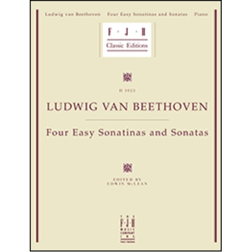 Beethoven - 4 Easy Sonatinas And Sonatas Softcover Book (Piano)