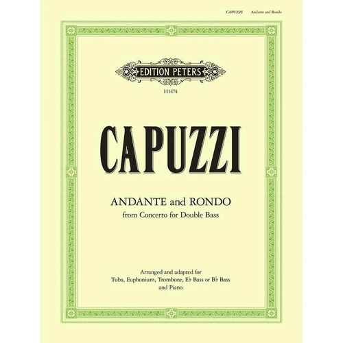 Capuzzi - Andante and Rondo for Trombone or Tuba with Piano Accompaniment