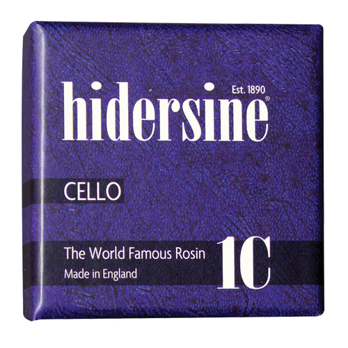 Hidersine 1C Cello Rosin - Light Amber, Large Size, Grip Profile #4, 30g, Hand-Mixed, Suitable for All Players, Made in England