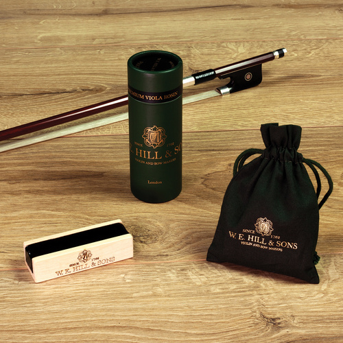 W.E. Hill & Sons 2066M Premium Viola Rosin Dark/Medium with Maplewood Holder and Drawstring Bag
