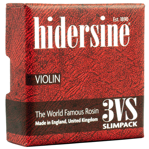 Hidersine Slim Light Violin Rosin - 15g, Amber, Grip Profile #4, Artisanal, Made in England