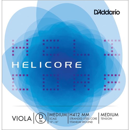 D'Addario Helicore Viola Single D String, Medium Scale, Medium Tension