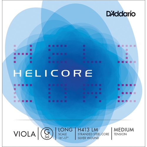 D'Addario Helicore Viola Single G String, Long Scale, Medium Tension
