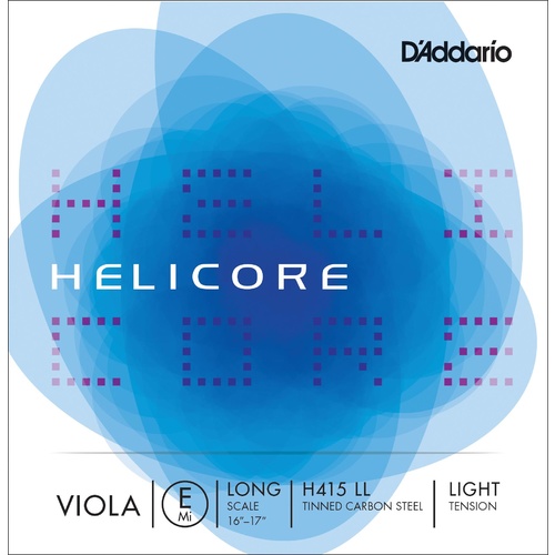 D'Addario Helicore Viola Single E String, Long Scale, Light Tension