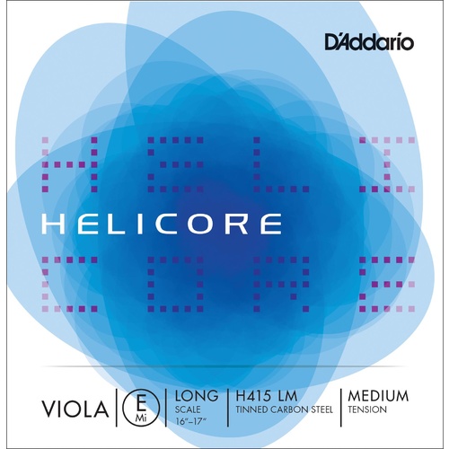 D'Addario Helicore Viola Single E String, Long Scale, Medium Tension
