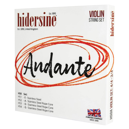 Hidersine Andante Violin String Set 4/4 - 3/4 H50A