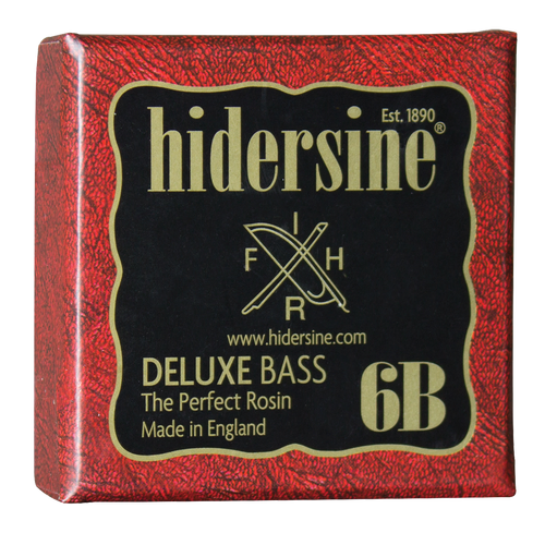 Hidersine 6B Deluxe Double Bass Rosin - Dark Soft Grip - All Weather - Large Size - 30g