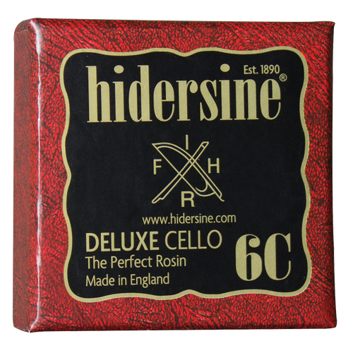 Hidersine Deluxe Dark Cello Rosin 6C - Large Size 30g - Premium Grip and Articulation for Advanced Players