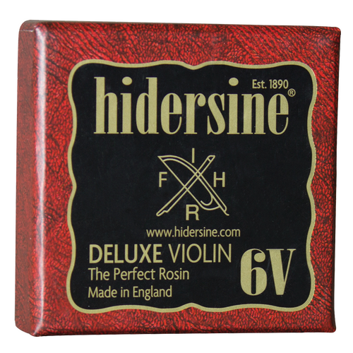 Hidersine 6V Deluxe Dark Violin Rosin - Large Size, 30g, Artisanal, GPR #6, Suitable for Advanced Players, Made in England