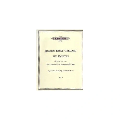Sonata No. 1 in A Minor for Cello by Johann Ernst Galliard, Edition Peters, 1 page