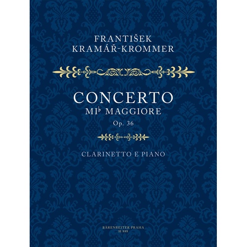 Krommer - Concerto in E Flat Major Op. 36 for Clarinet and Piano