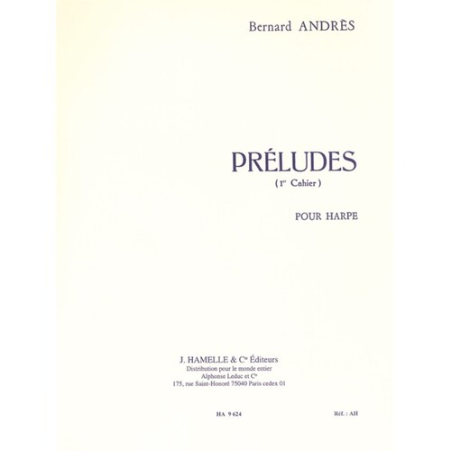 Preludes Volume 1 For Harp Book