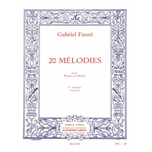20 Melodies Vol 1 High Voice/Piano