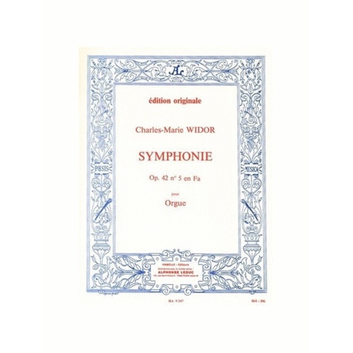 Widor - Symphony For Organ No 5 Op 42 No 1 Book