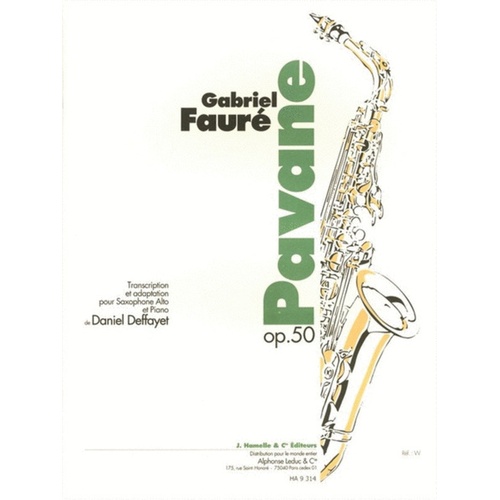 Faure - Pavane Op 50 Alto Sax/Piano (Softcover Book)