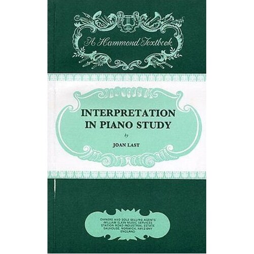 Last J. Interpretation In Piano Study Book