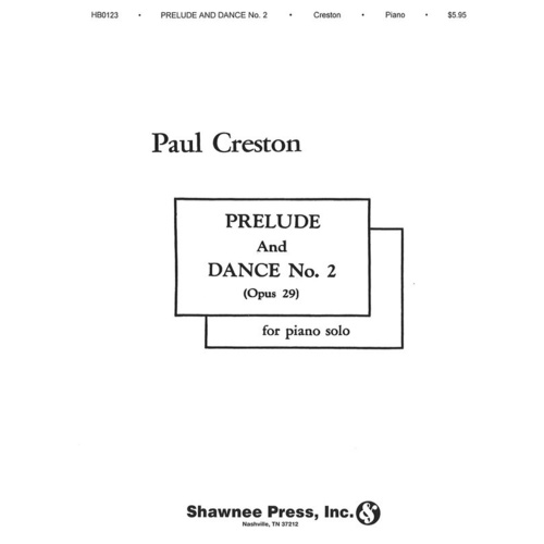 Prelude And Dance No 2 Opus 29 Piano Solo Book