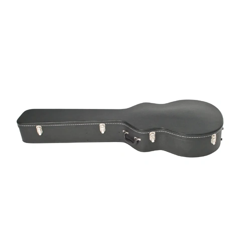 V-Case HC1019 Acoustic Bass Guitar Case - Black Vinyl with Plush Interior and Lock