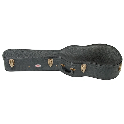 Xtreme HC3001 Classical Guitar Case Arched Top Black Croc Vinyl