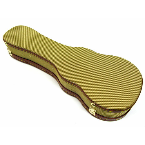 Xtreme Ukulele Soprano Size Hard Case Vintage Tweed Finish Gold Latches
