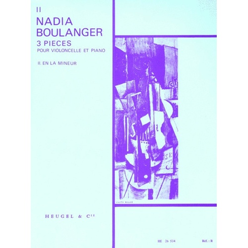 Boulanger - 3 Pieces No 2 In A Minor Cello/Piano (Softcover Book)