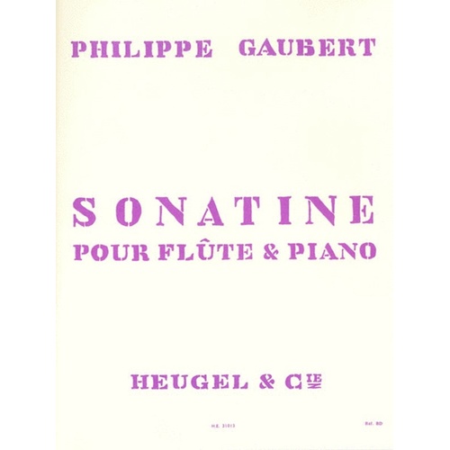 Gaubert - Sonatine For Flute/Piano (Softcover Book)