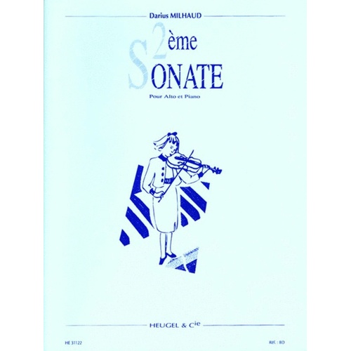 Milhaud - Sonata No 2 Viola/Piano (Softcover Book)