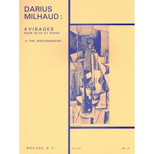 Quatre Visages No. 2 - The Wisconsonian for Viola and Piano by Darius Milhaud
