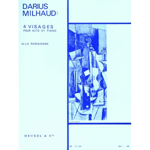 Milhaud - 4 Visages 4 - The Parisian Woman Viola/Piano (Softcover Book)