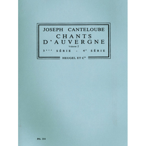 Canteloube - Chants Dauvergne Vol 2 Score