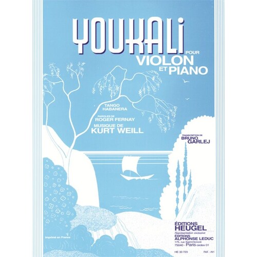 Weill - Youkali Tango Habanera Violin/Piano (Softcover Book)