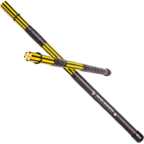 Headhunters Bing Bongs Multi-Rod Drum Performance Bundle (1-Pair) - Yellow/Black Polypropylene with Birch Center Dowels
