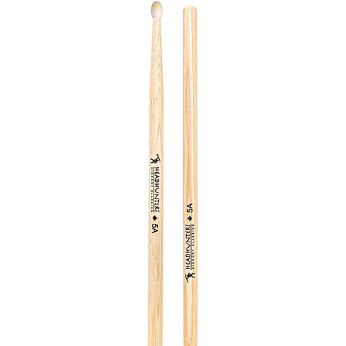 Headhunters Hickory Classic 5A Nylon Tip Drum Sticks - 1 Pair