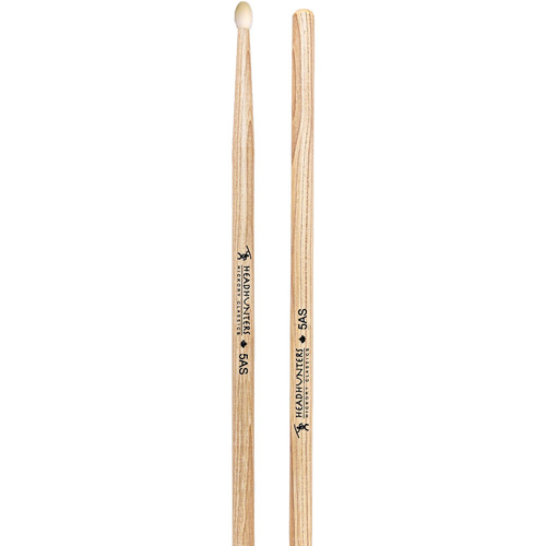 Headhunters Hickory Classic 5AS Nylon Tip Drum Sticks 1 Pair