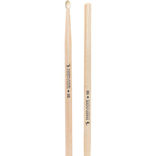 Headhunters Hickory Classic 5B Nylon Tip Drum Sticks - 1 Pair