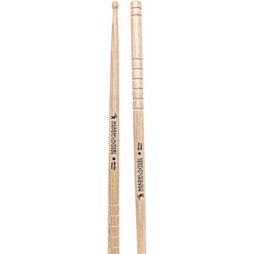 Headhunters Hickory Grooves Mini-Bop Drum Sticks, Wood Tip, 1 Pair, 405mm Length, 14.20mm Butt Diameter, 6mm Taper End